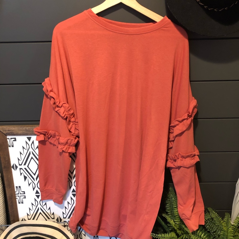 Long sleeve orange tunic